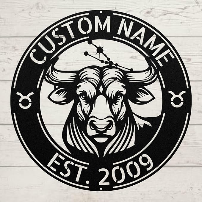 Custom Constellation Metal Sign - Taurus Zodiac Wall Art - Personalized Star Sign Decor for Home, Bedroom, or Office - Unique Astrology Gift for Zodiac Lovers, Birthdays, or Special Occasions