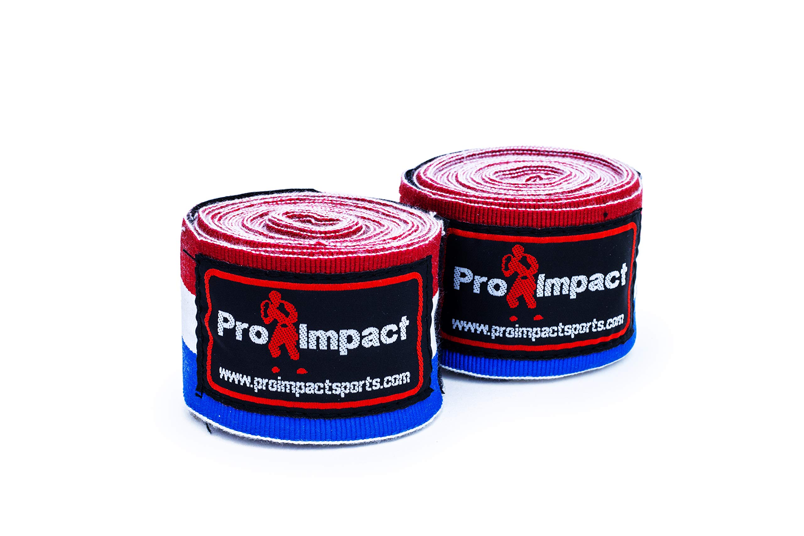 Pro Impact 180 Inch Mexican Style Boxing Hand Wraps – Stretchable Wrist & Knuckle Support for MMA, Muay Thai, Kickboxing, Heavy Bag & Combat Training – Men & Women