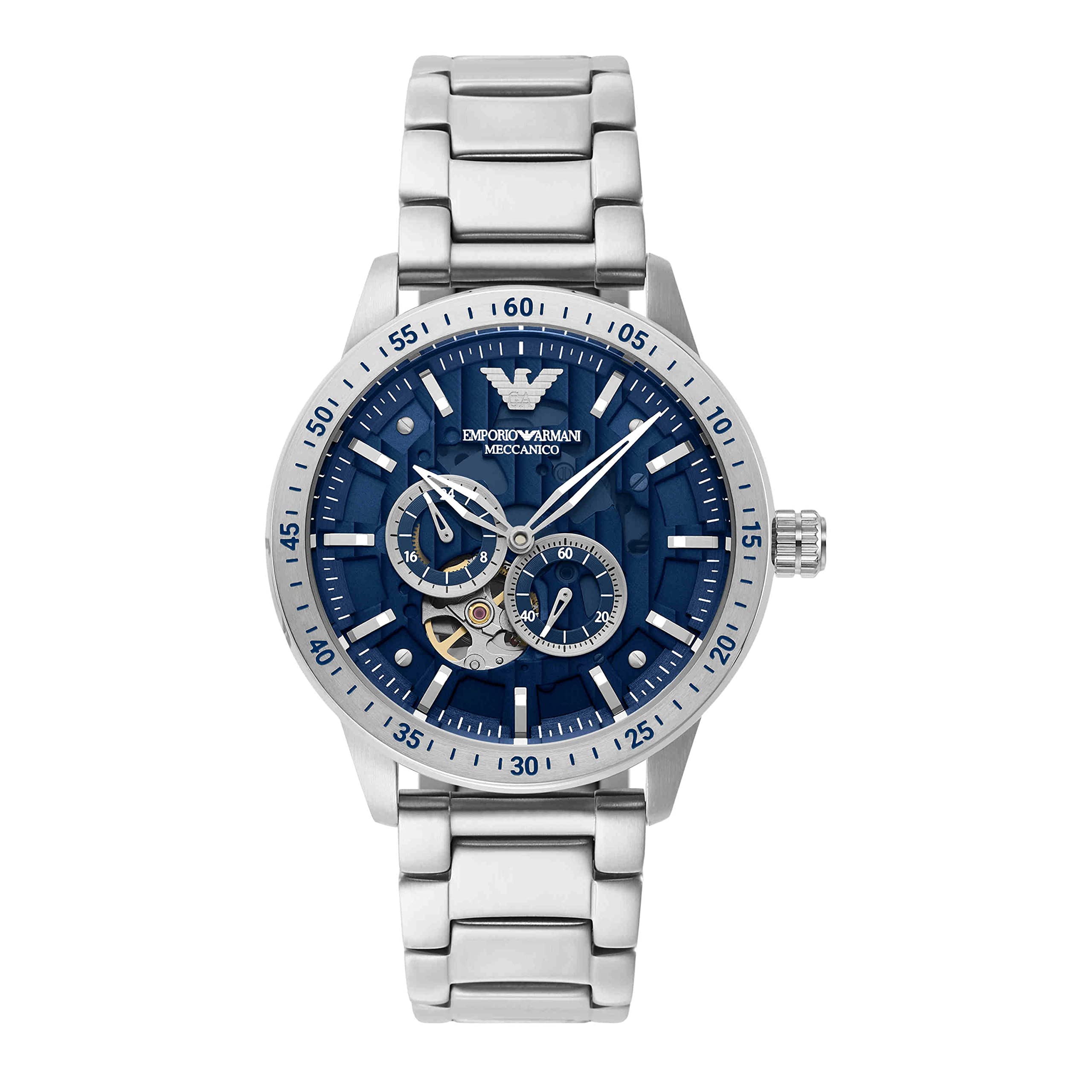 Emporio Armani Men's Stainless Steel Watch with Chronograph or Three Hand Movement