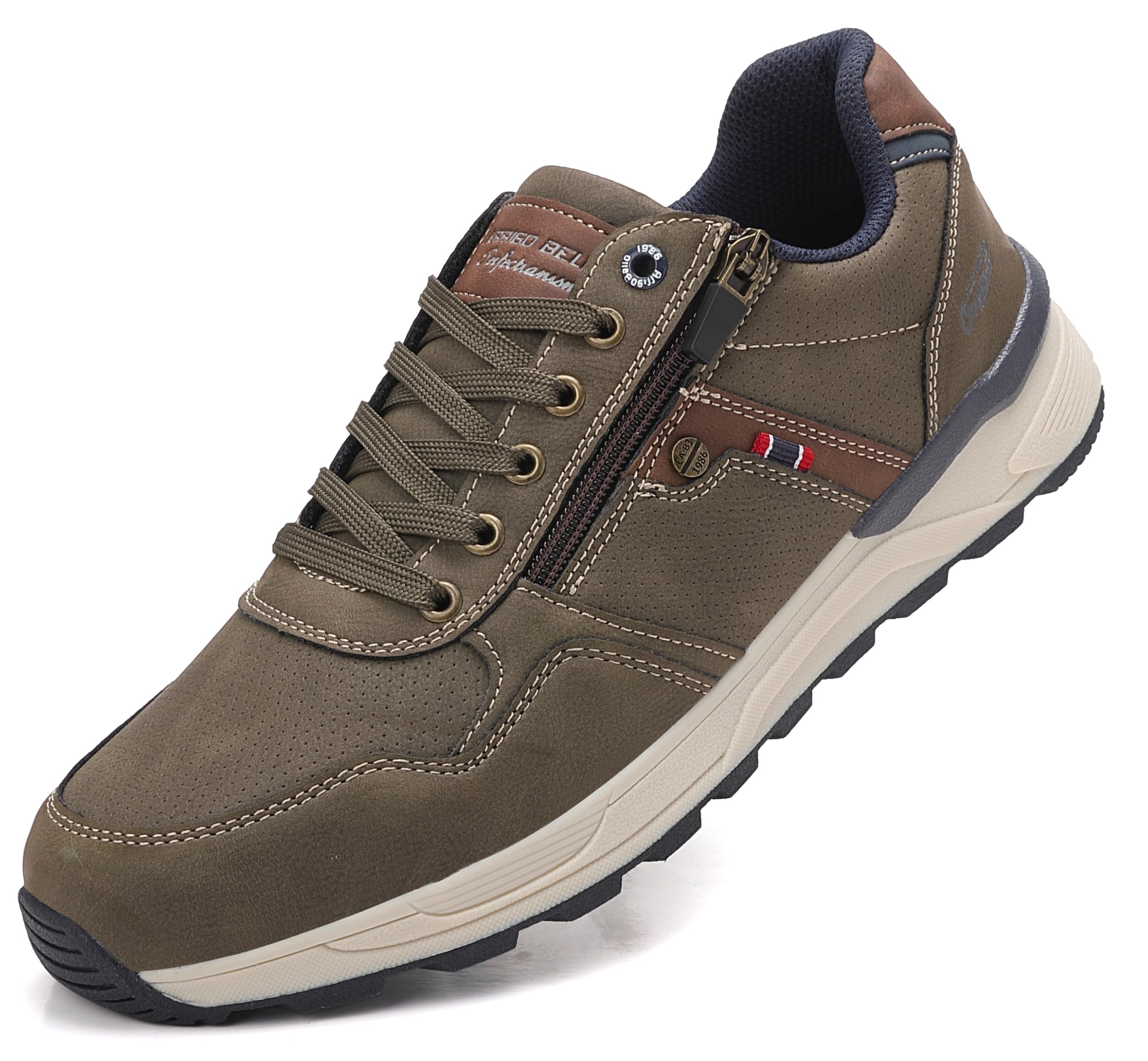 ARRIGO BELLO Sneaker Schuhe Herren Reißverschluss Freizeitschuhe rutschfest Halbschuhe Outdoor Leichte Turnschuhe für Männer 41-46