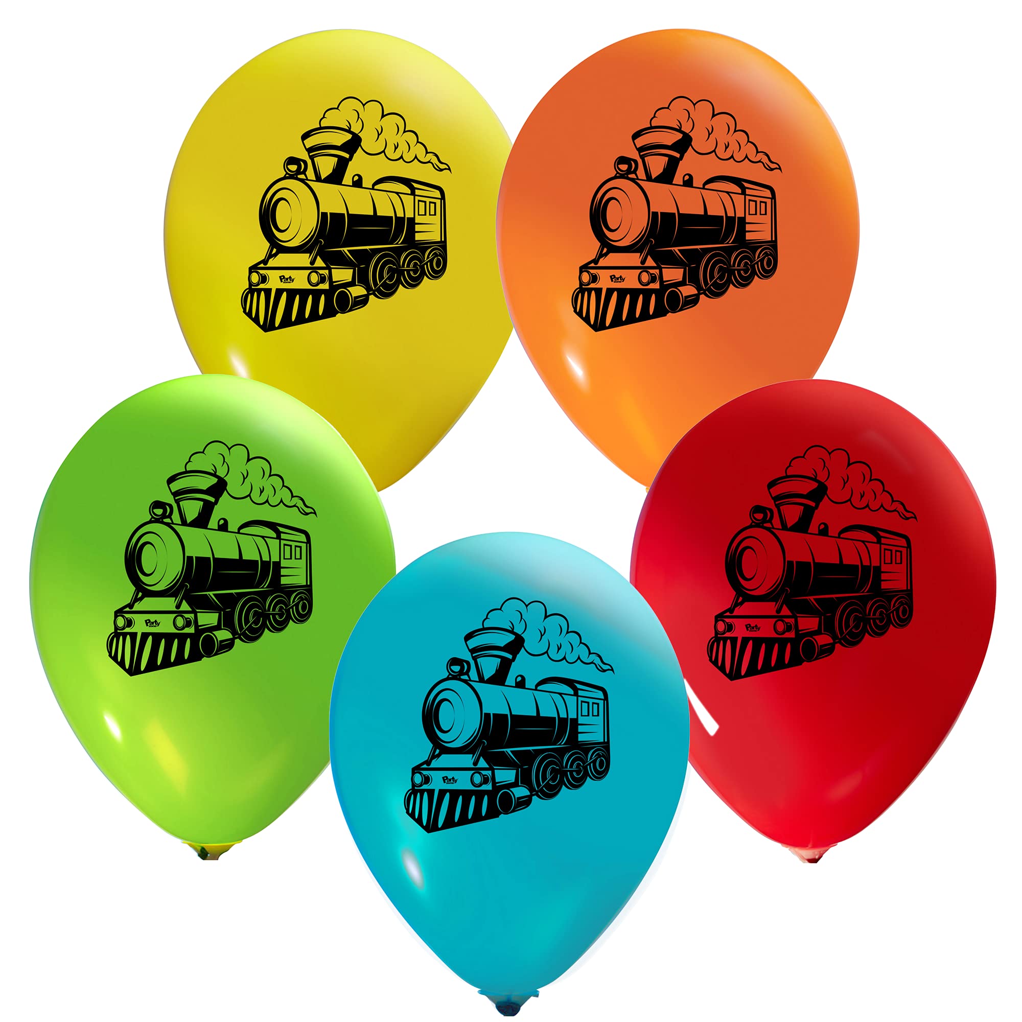 Locomotive Latex Balloons Train Themed Latex Balloons - 12 Count ...