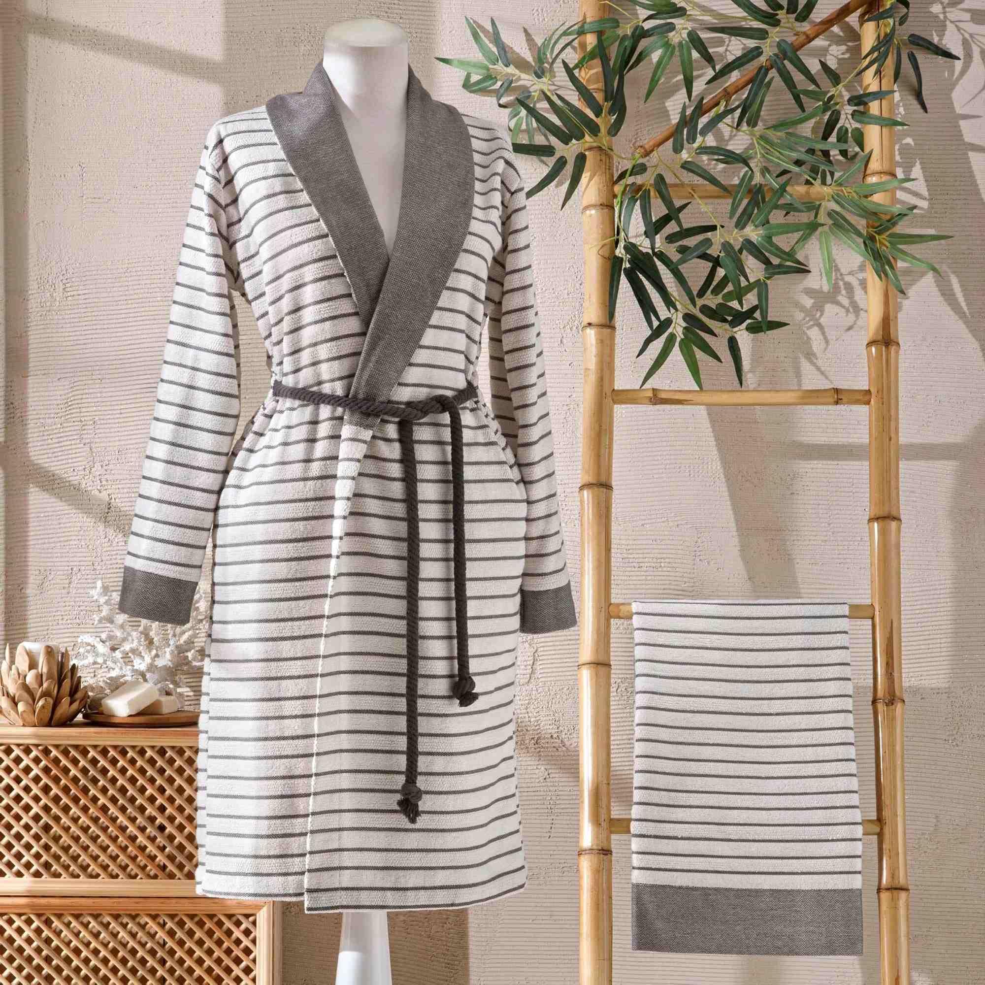 Bambu Bamboo Dreams Bornoz Seti Gri S/M