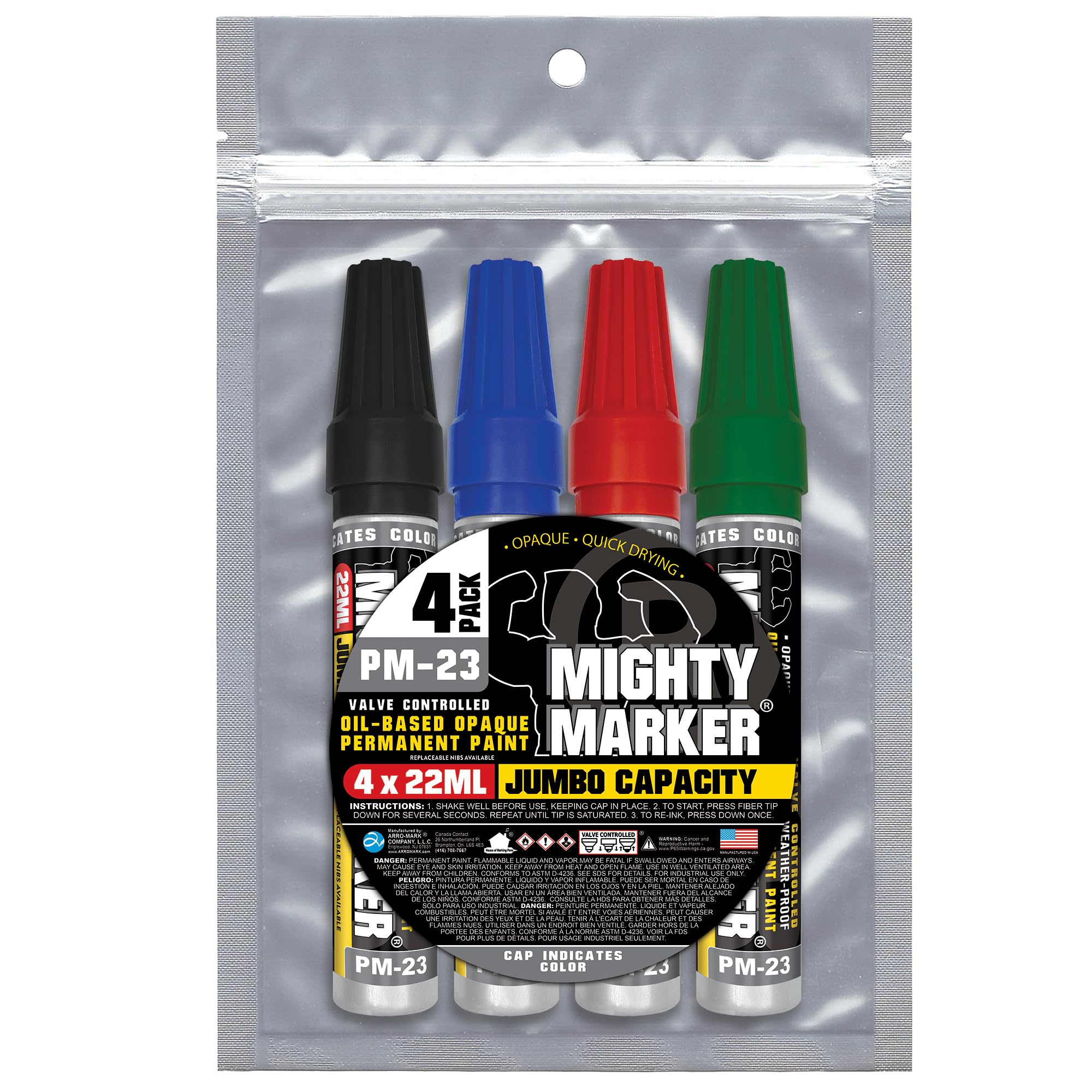 Amazon.com: Mighty Marker PM-23 Jumbo Paint Marker, Oil-Based