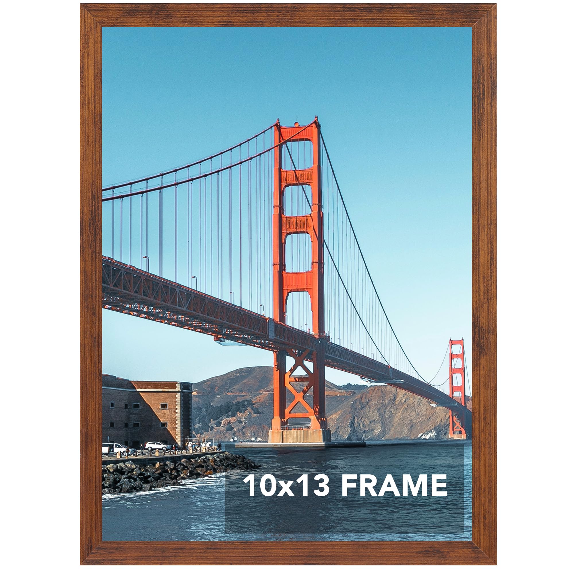 OMISHE 10x13 inch Picture Frame for Wall Hanging, 10 x 13 Frame Wall Gallery Photo Frame, Brown Bronze