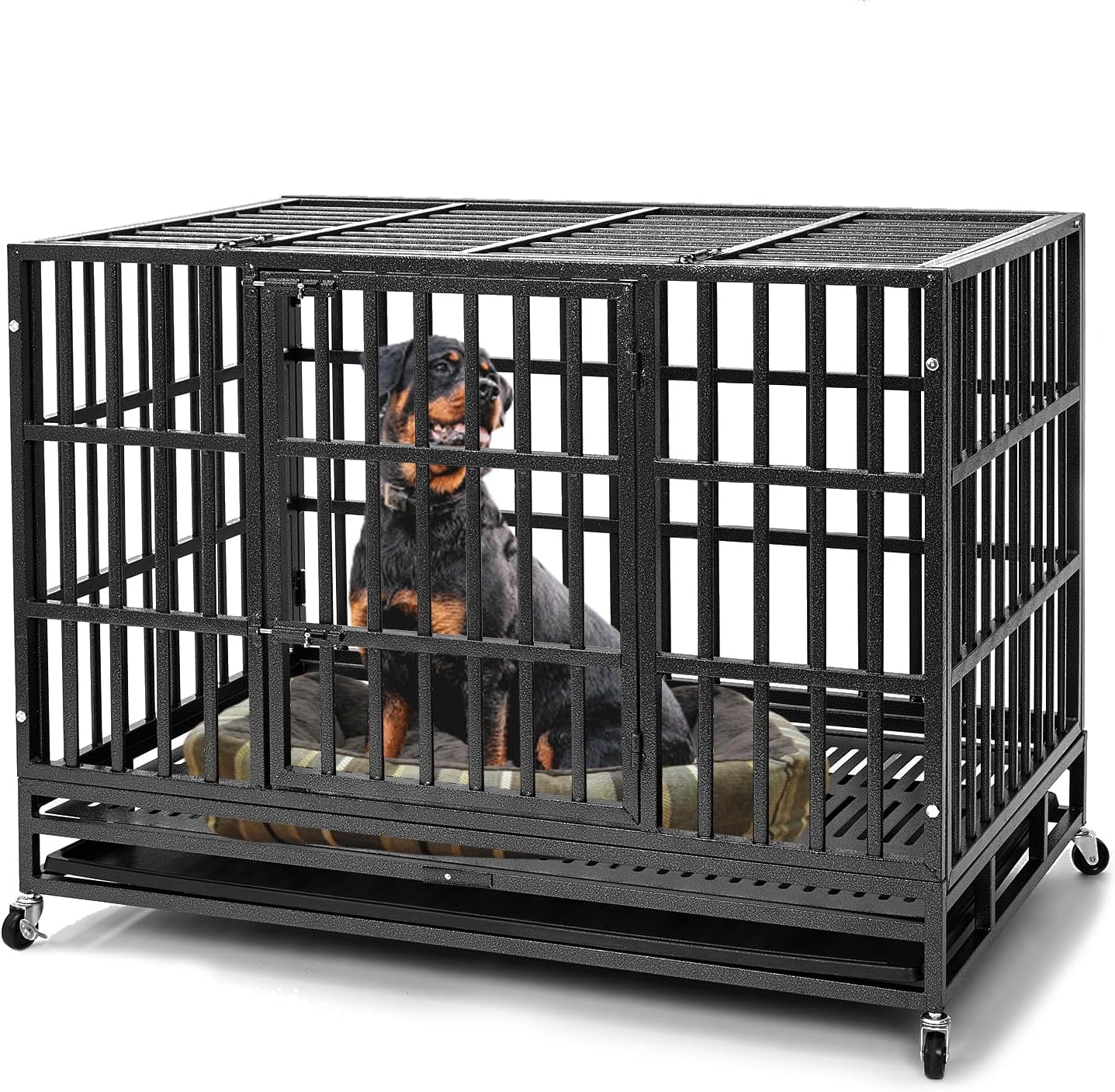 38 Inch Heavy Duty Dog Crate Steel Dog Crate,EscapeProof