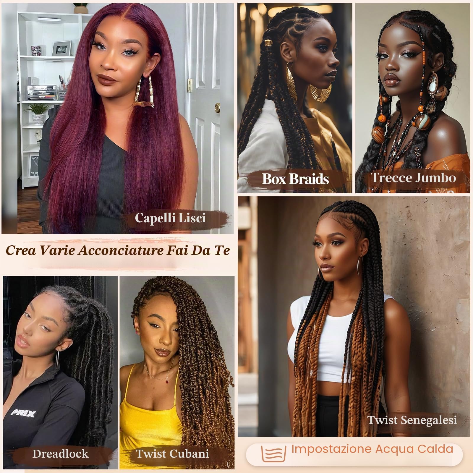 BARSDAR Pre-Stretched Braiding Hair, 66cm 8 Confezioni Lunga Ombre Braiding Hair Pre-Stretched Professionali Sintetici Braiding Hair Extensions Crochet Trecce Hot Water - T1B/30/27#