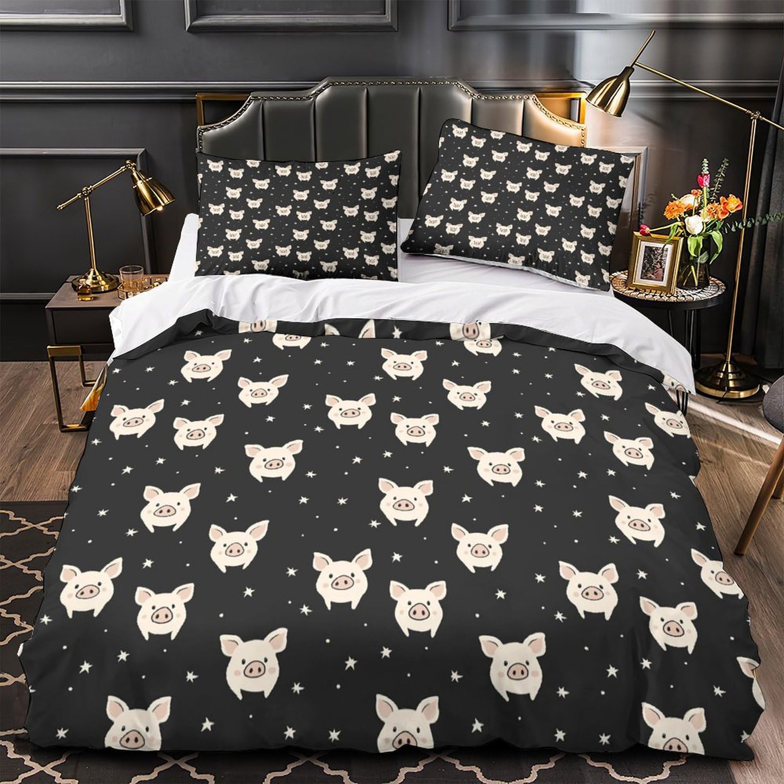 Housse de couette cochon hypoallergénique pour un sommeil sain sans acariens