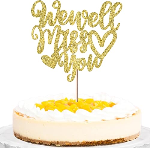 Miniatura 9 de Rsstarxi 1 paquete de decoración para tartas con purpurina de despedida con purpurina para decoración de pasteles para temática de despedida,