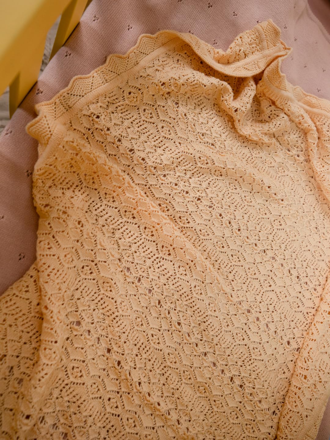 THE BABY TRUNK Organic Cotton Baby Blanket | Warm Amber | Soft, Breathable & Hypoallergenic | Gentle On Sensitive Skin | All-Season Comfort for Newborns, Infants & Kids (Yellow) 1