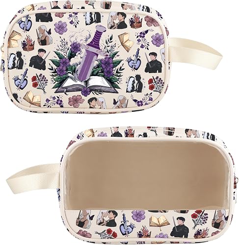 TOBGBE Powerless Series Merch Power Less Book Lover Clear Makeup Bag LR Inspired Gifts Fantasy Fiction Fans Cosmetic Case, Powe- Less Clear MB, 10.43 x 3.93 x 7.08 inches, Fashion