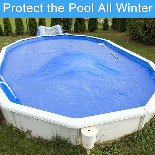 Miniatura 4 de Hungdao 4 almohadas de aire de piscina para cubiertas de piscina de invierno sobre el suelo, 4 x 4 pies, accesorios de natación redondos para cerrar