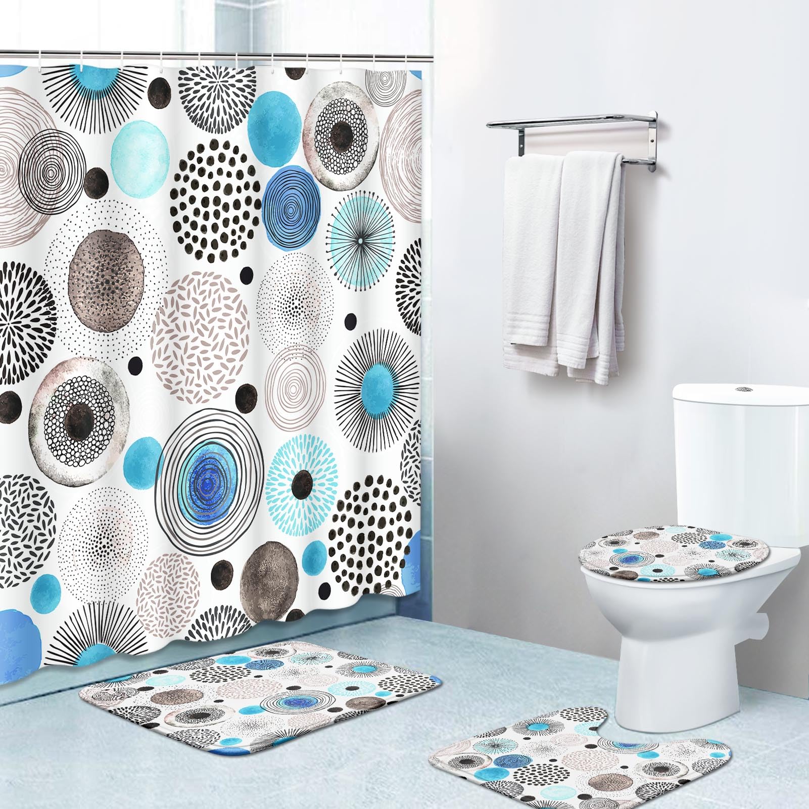 KEPPD Tenda da doccia in marmo viola romantico per bagno Tende da bagno di lusso economiche Tessuto impermeabile extra lungo con 12 ganci Tenda da doccia lavabile 160X183cm