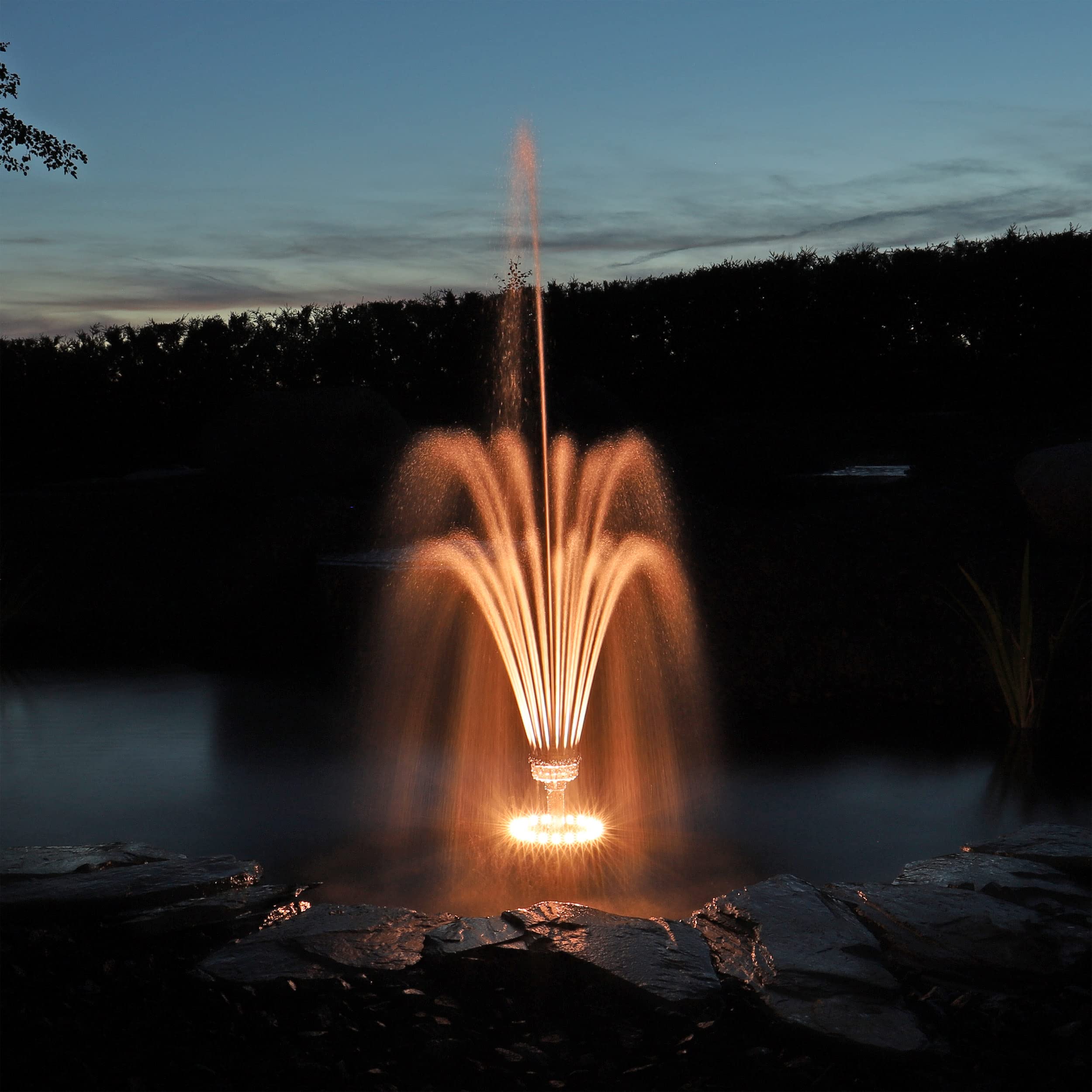 CLGarden Fontänenbeleuchtung LED Ring LEDR20 Beleuchtung für Fontäne Schaumsprudler Wasserspiel Springbrunnen Pumpe