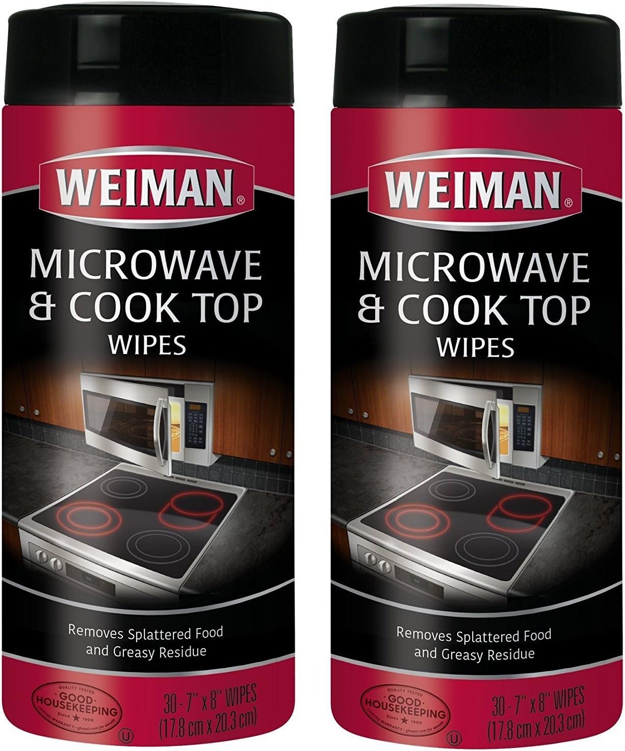 Weiman Glass Cooktop and Microwave Wipes 2 Pack Cleaner