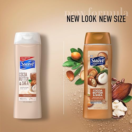 Miniatura 7 de Suave Jabón corporal hidratante, manteca de cacao y karité con extracto de vitamina E, sin parabenos, sin ftalatos, 18 onzas, paquete de 6