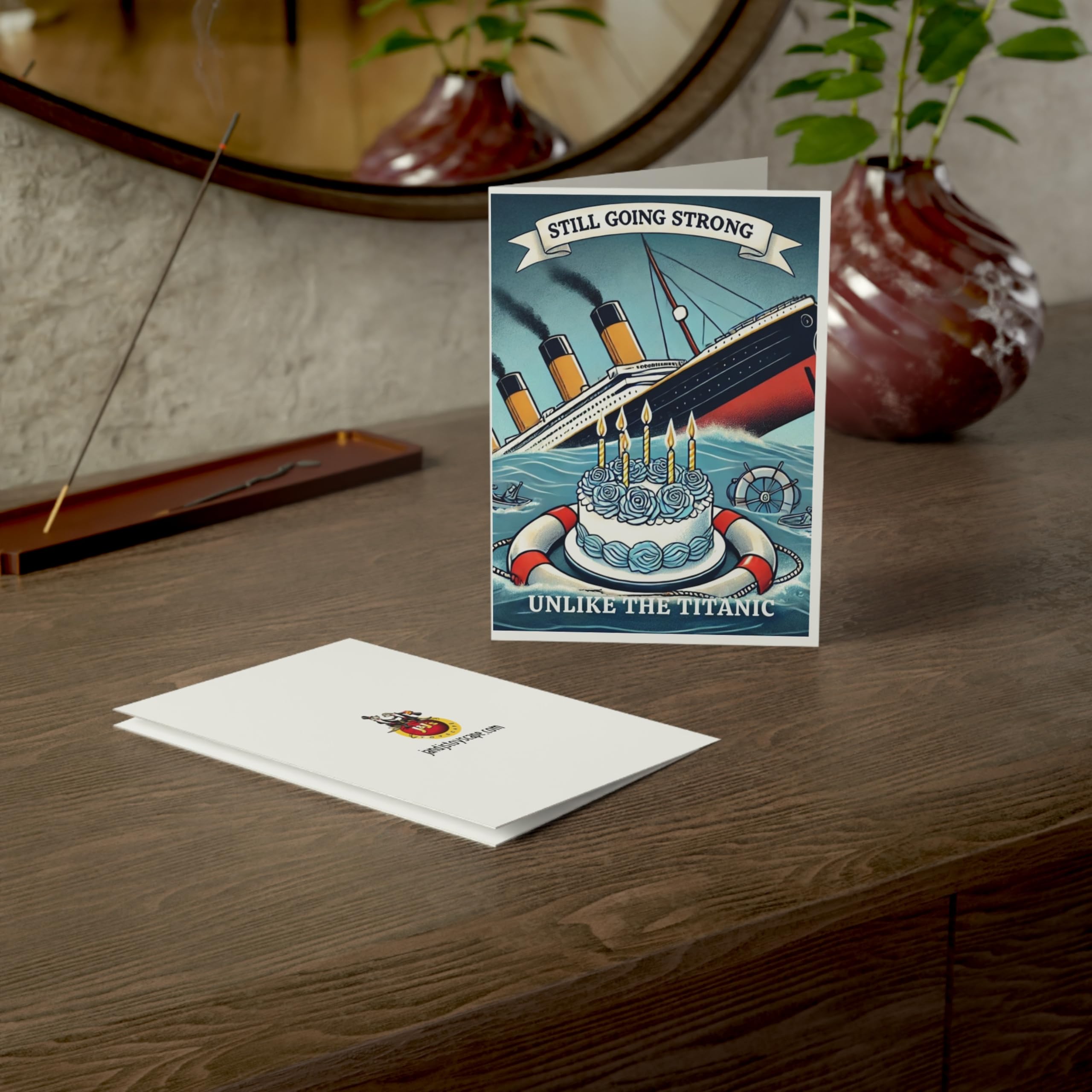 J&J'S TOYSCAPE Titanic Birthday Card, Funny Titanic Themed Birthday Card, Blank Inside, Cruise Ship, Historic, 5x7 Inch (Going Strong)