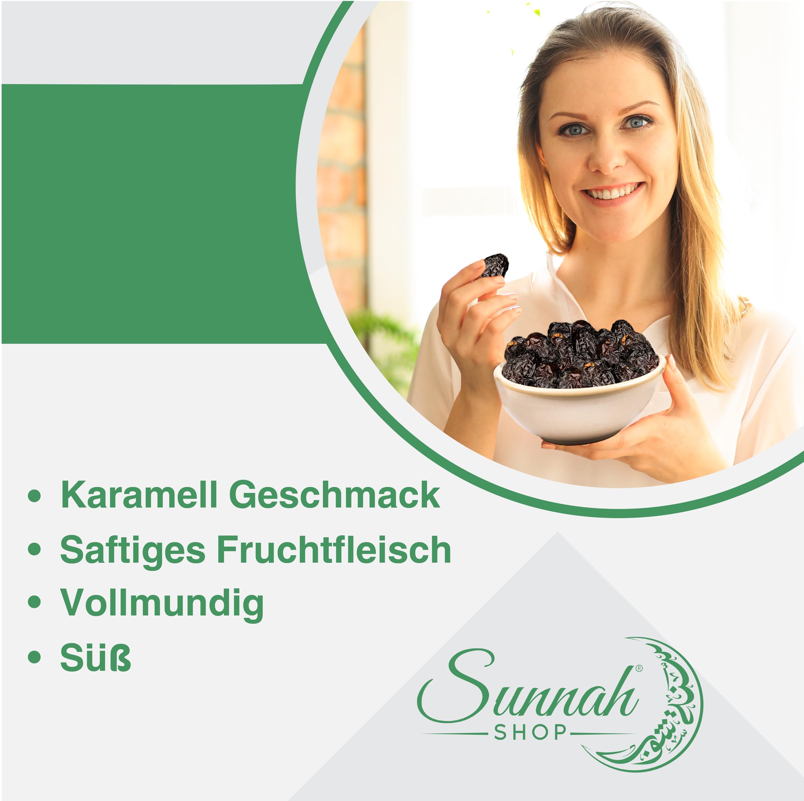 Sunnah Shop® Premium Ajwa Daktyle z Medyny 3 KG - Daktyle Proroków | Świeża Żniw | Unikalny Smak | 100% Naturalne - BEZ Dodatków