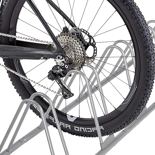 Miniatura 6 de LUCKYERMORE Soporte para bicicleta de garaje para 5 bicicletas, soporte de estacionamiento extraíble para bicicleta de montaña, MTB para niños,