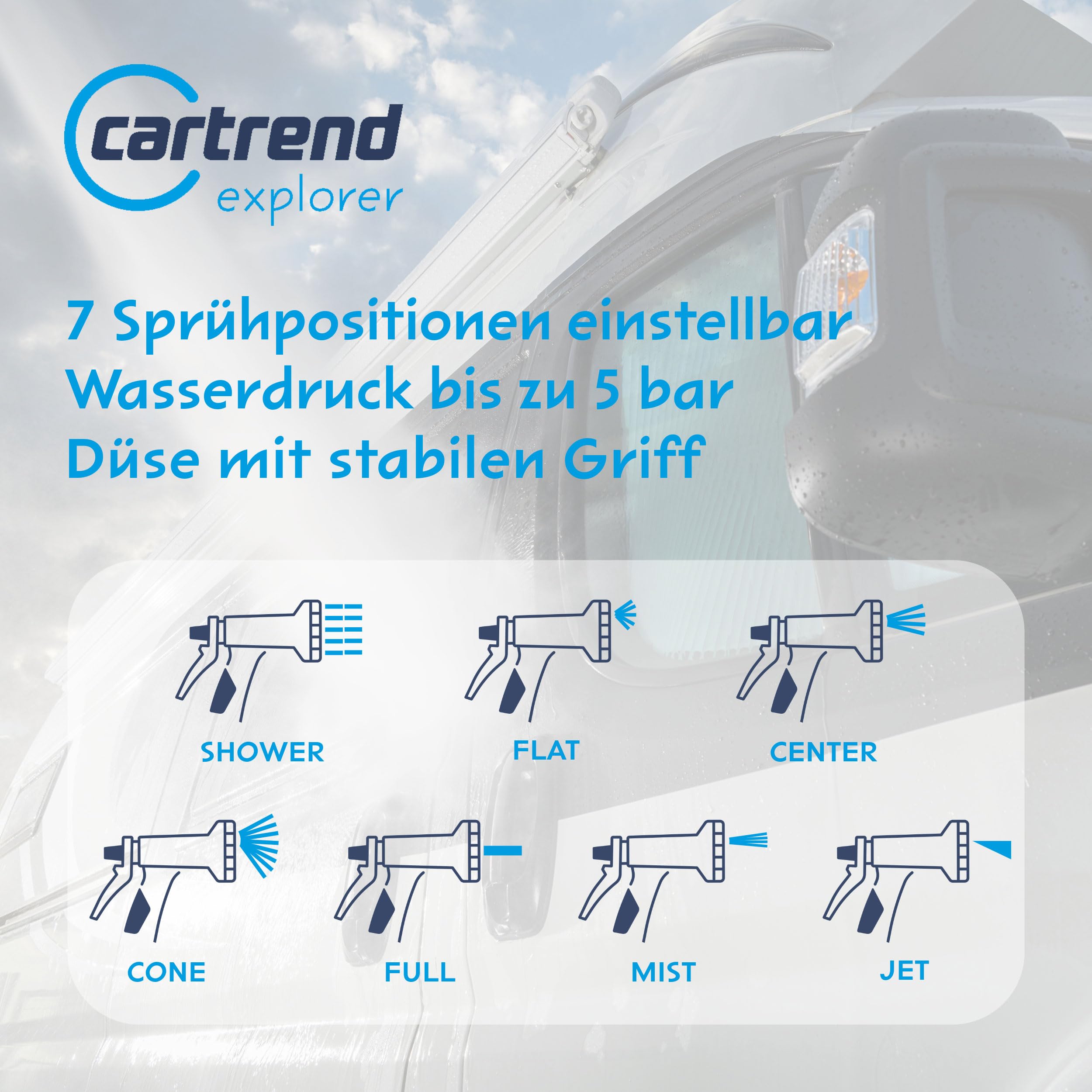 Cartrend 10386 - Tubo flessibile per l'acqua per caravan, roulotte, accessori per roulotte, dimensioni: 5 - 15 m