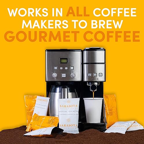 Miniatura 3 de Sarasota - Paquetes de café premolido, mezcla de desayuno Signature de tostado medio, bolsas a granel para cafeteras de goteo, (bolsas de 2 onzas,