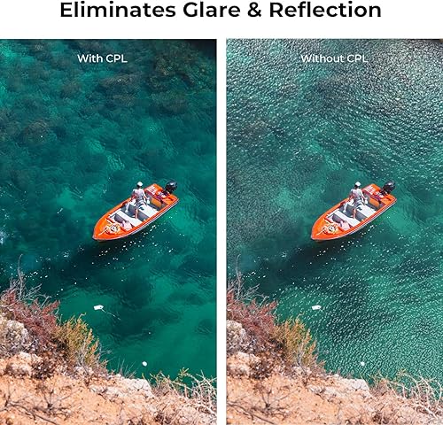 Miniatura 4 de Beschoi Filtro polarizador de 1.457 in, filtro polarizador circular multicapa de 30 capas con revestimiento nano multicapa (CPL) con vidrio óptico