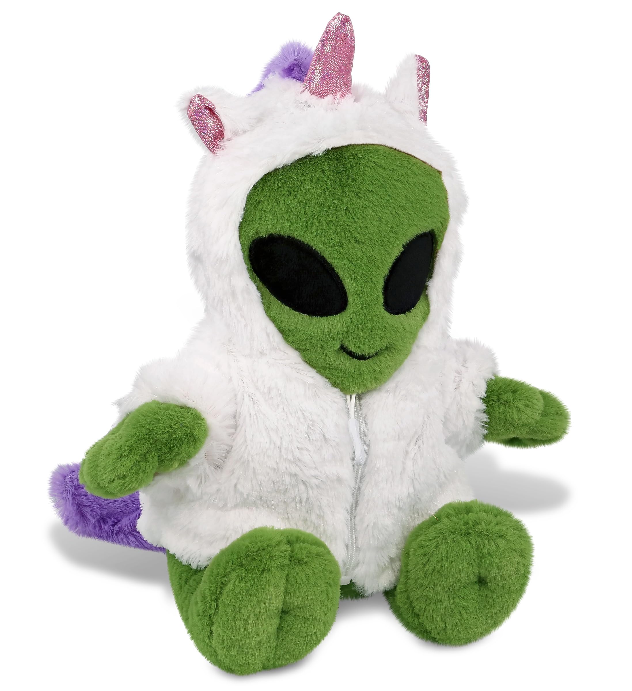 DolliBu Alien Unicorn Plush Stuffed Animal Toy - Super Soft Alien Unicorn Dress Up with Removable Plush Unicorn Outfit, Cute Alien Unicorn Fantasy
