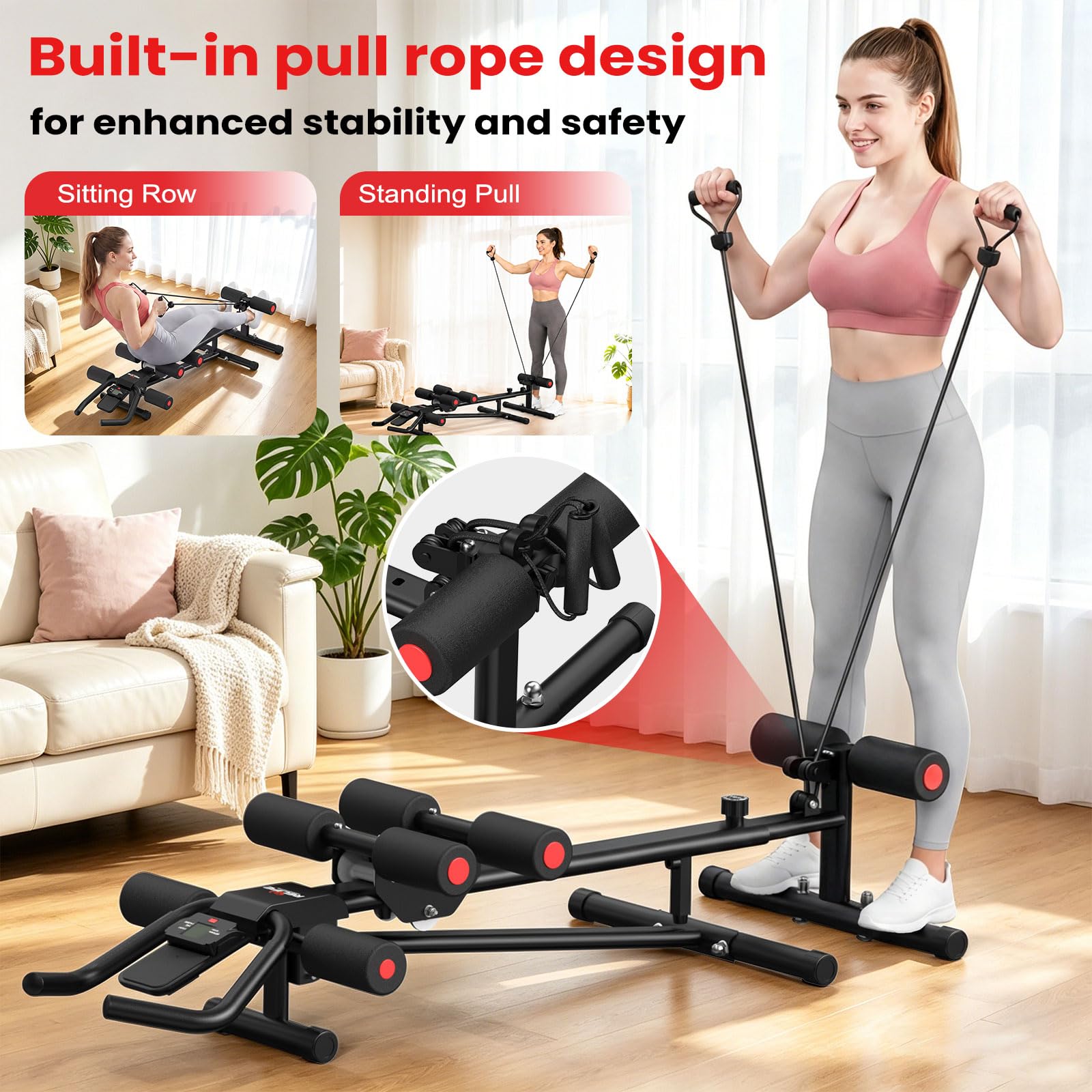 RELIFE REBUILD YOUR LIFE Bauchmuskel Trainer Bauch Trainingsgerät Bauchtrainer für Zuhause AB-Workout-Gerät Bauchtrainer Zusammenklappbarer
