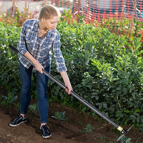 Miniatura 6 de FAPUKL Herramientas de jardín Hoe - Pickaxe - Plegable y extraíble para almacenamiento mango extra largo de 50 pulgadas ajustable a tus necesidades