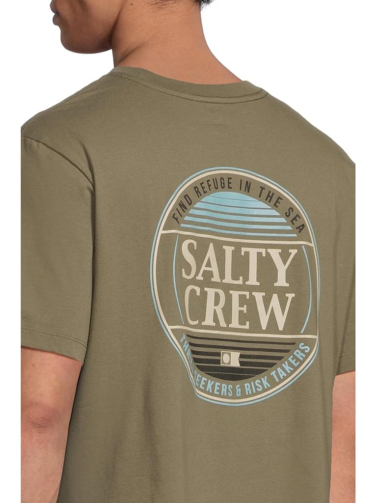 Olive Salty Crew Simple Fade Short Sleeve Tee