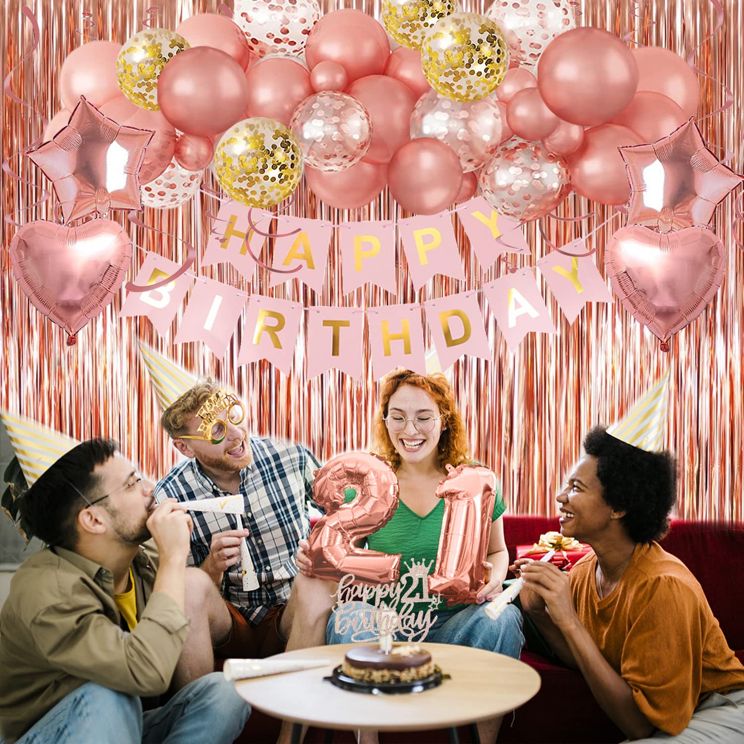 Amscan Rosa Glitzer Konfetti Für Den 21. Geburtstag - 34g Bunte Party-Deko
