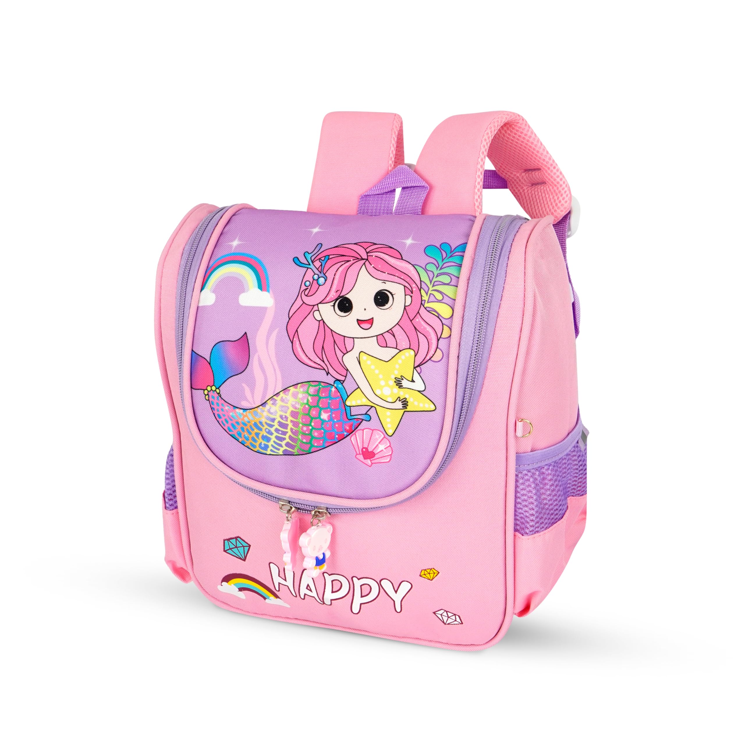 Cute Mermaid Kids Backpack – Lightweight & Comfortable Pink School Bag for Girls with Adjustable Straps-image-29
