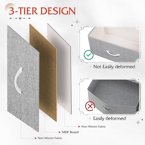 Miniatura 9 de WLIVE Cómoda de tela para dormitorio, unidad de cajones de almacenamiento, cómoda con 10 cajones profundos para oficina o para dormitorio