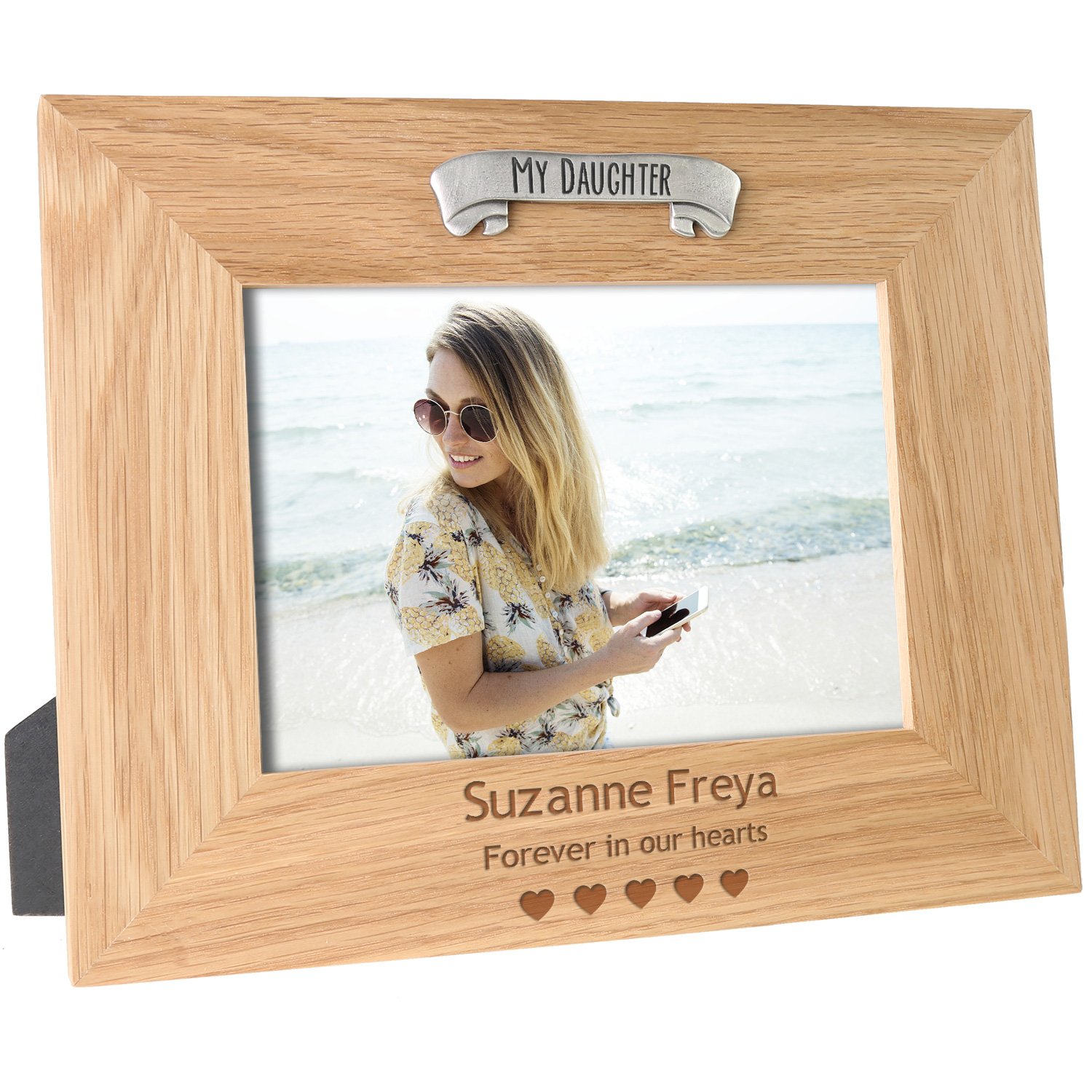 My Daughter Memorial Engraved Solid Oak Photo Frame Remembrance Gift
