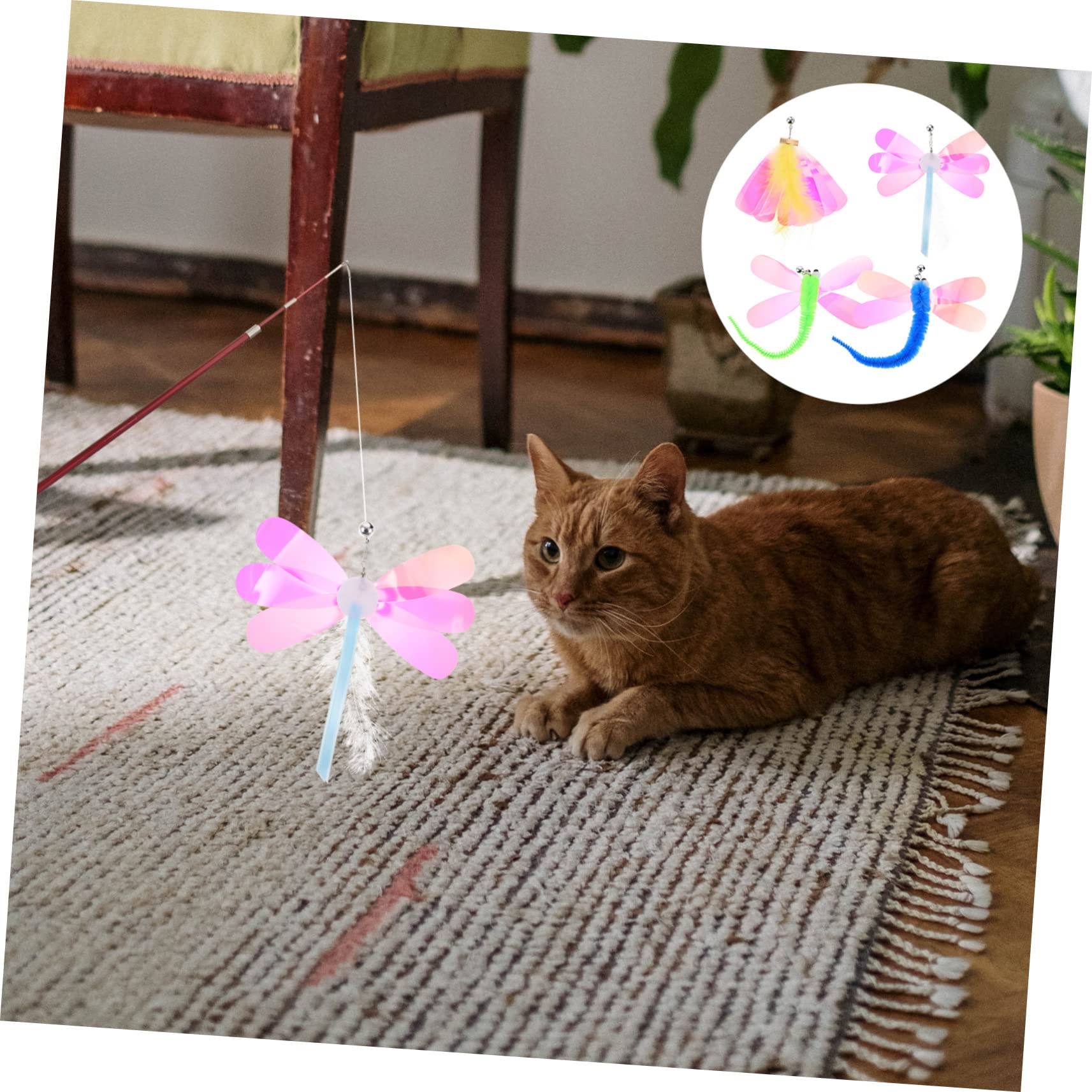 VANZACK 40pièces Jouets De Remplacement pour Chats Têtes De De Teasing pour Chats Et Chatons Accessoires Interactifs pour Animaux De Compagnie