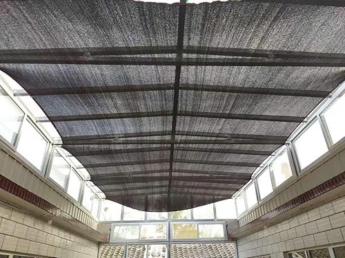 Miniatura 5 de 70 % de tela de sombra con bloqueador solar, lona de malla solar con ojales, 20 pies x 10 pies, red de sombra negra para plantas, invernadero,