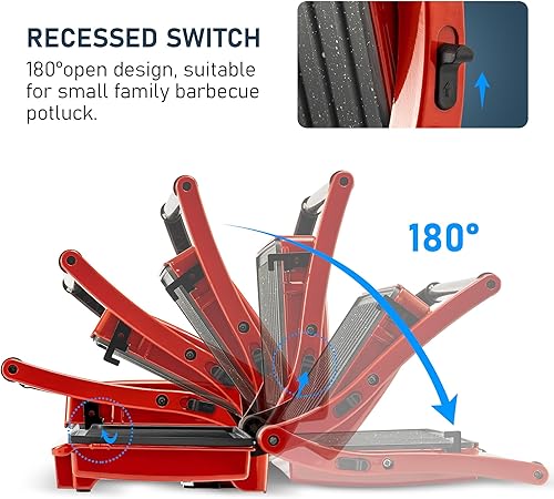 Miniatura 4 de Panini Grill Press Sandwichera, prensa Panini con tapa de bloqueo y luces indicadoras, mini prensa Panini de 2 rebanadas, máquina de queso a la
