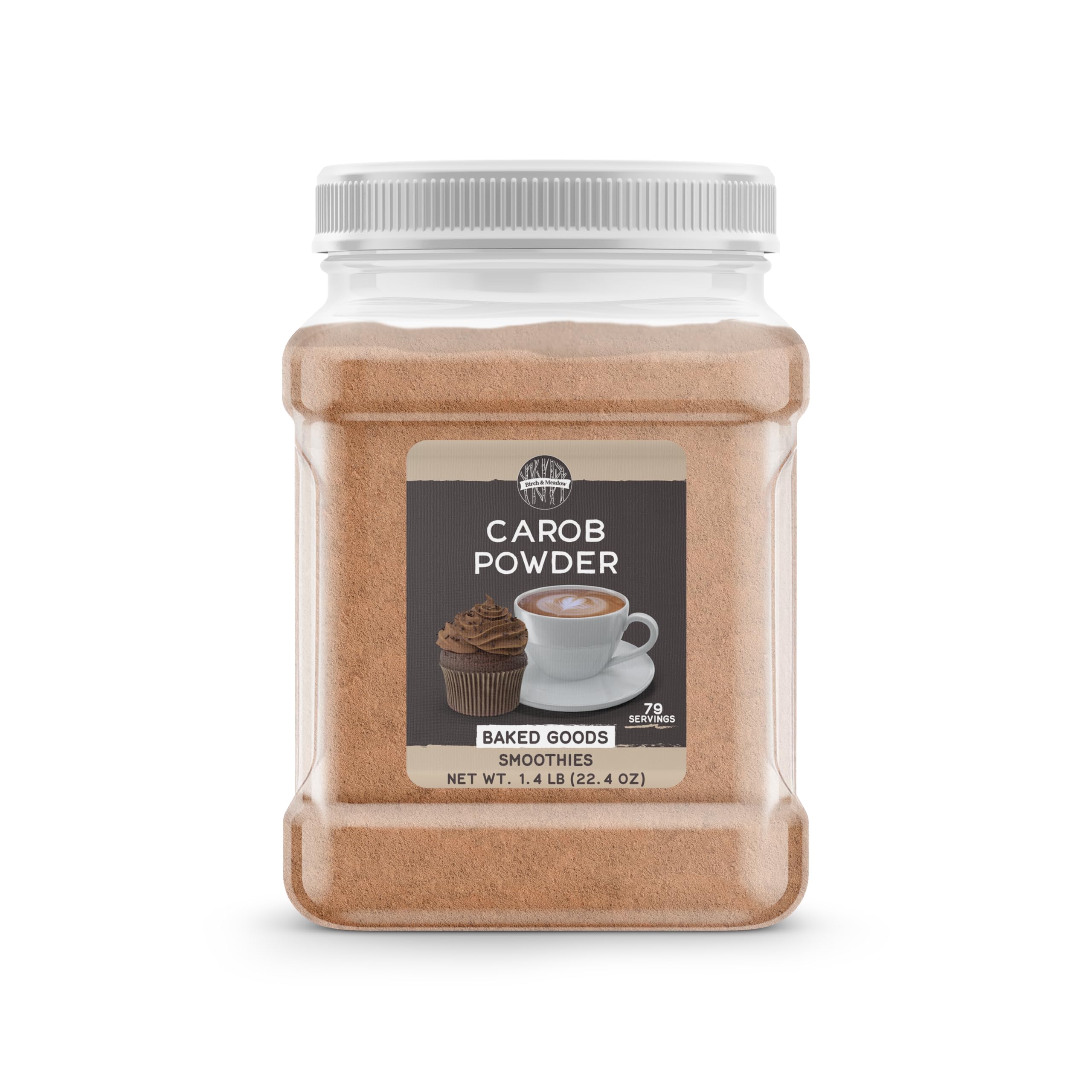 Birch & Meadow 1.4 lb of Carob Powder, Smoothies, Baked Goods