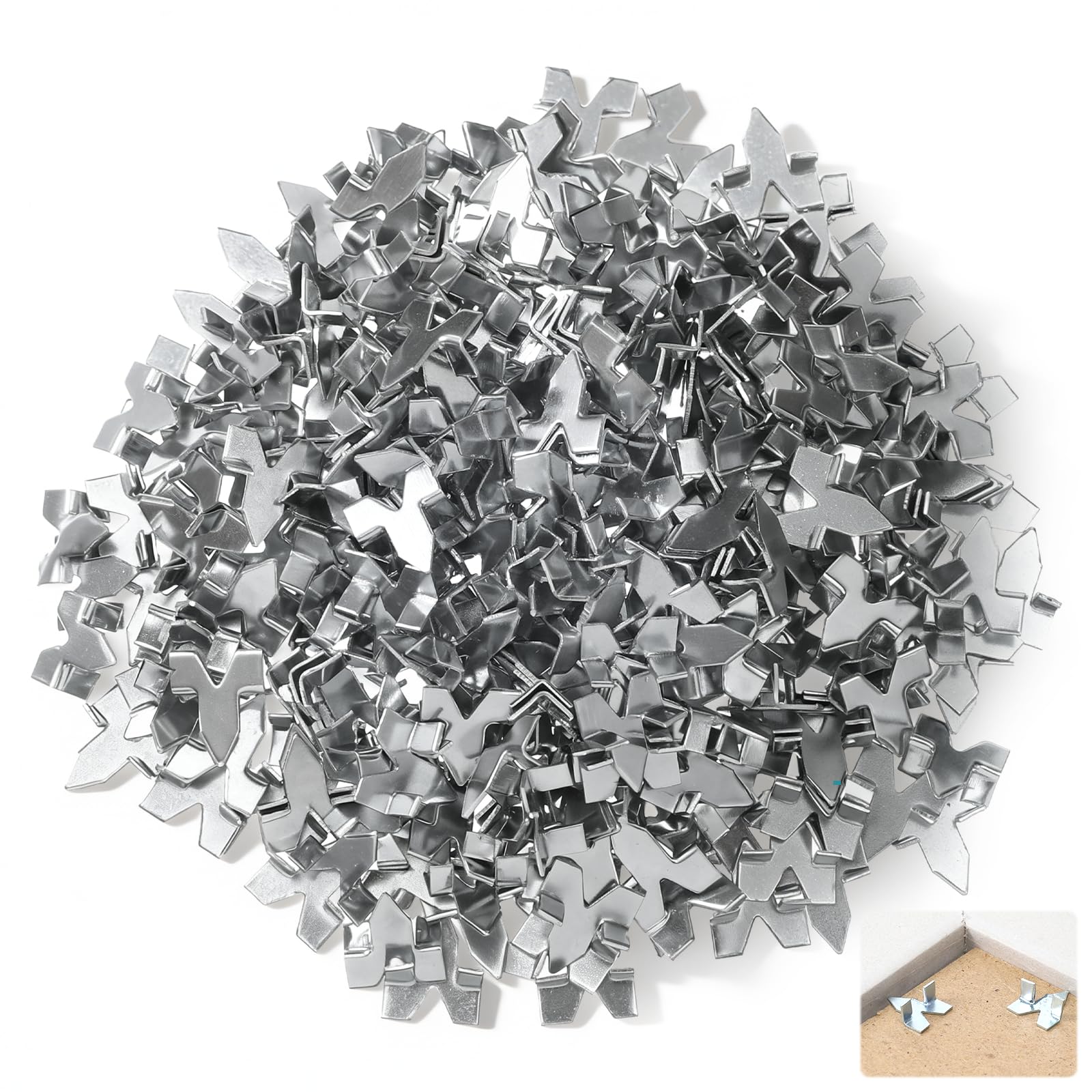 250 punti per vetri, in metallo per vetri, linguette per cornici in acciaio inox, strumenti per l'installazione di vetri, arte a punto croce, vetri per finestre