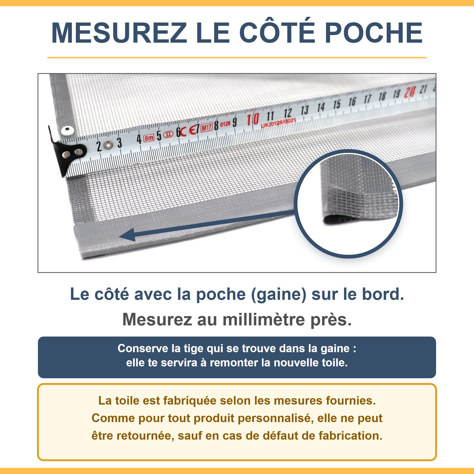 FaiX3.it Toile de Rechange pour moustiquaire Enroulable. Tissu photocatalytique Anthracite