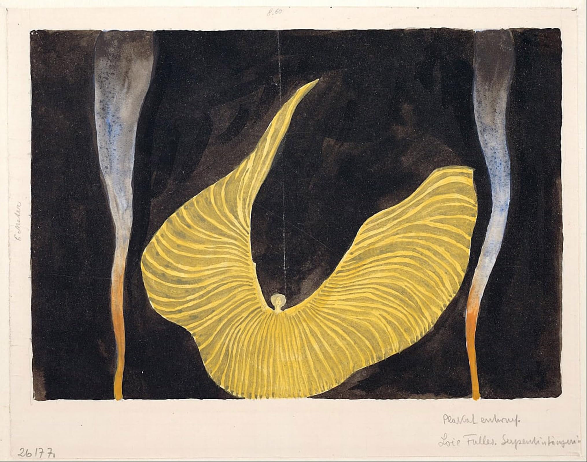ARTXLXXBN Famous Art Print Poster Vintage Wall Art Loïe Fuller in the Dance the Archangel by Koloman Moser Canvas Art Poster for Home Decor 60x90cm