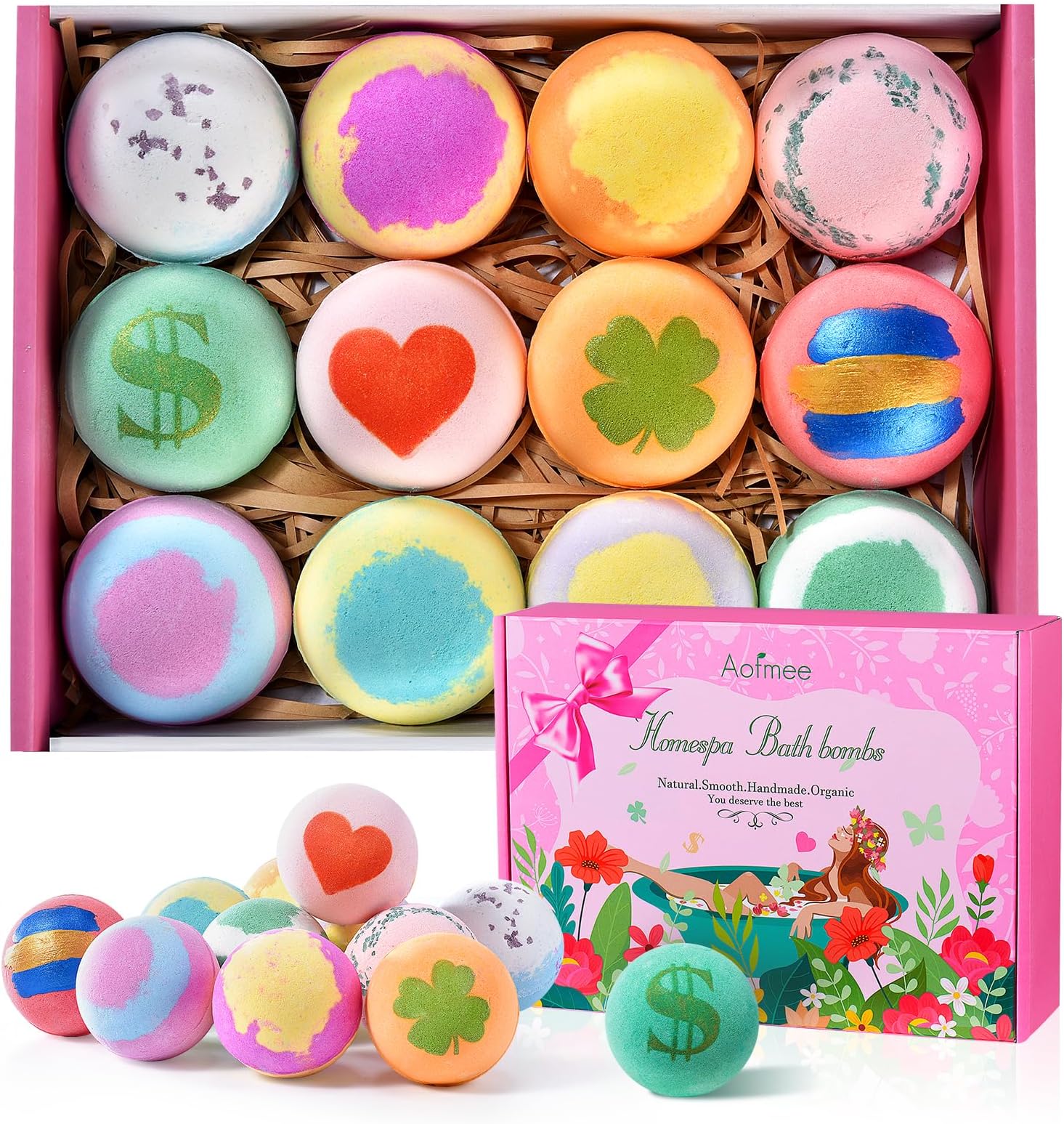 8 X UK Made Value Bath Bombs, Birthday Gift Set For Women
