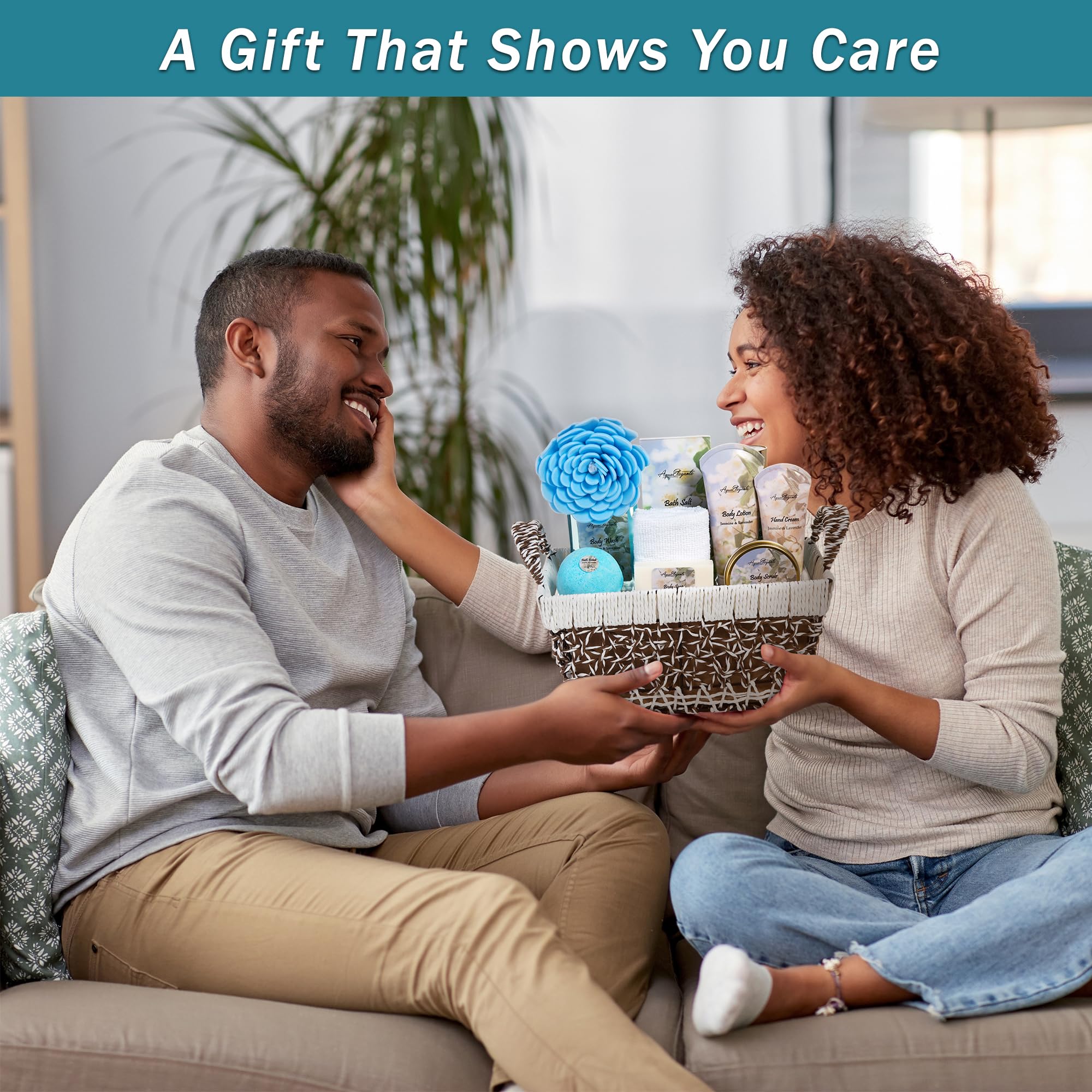 Snapklik.com : Aqua Elegante Bath Basket For Women - Deluxe Spa Set