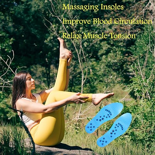 Miniatura 5 de Plantillas para pies, 18 plantillas magnéticas, sandalias de reflexología, terapia de pies, plantilla de masaje para aliviar el dolor, plantillas