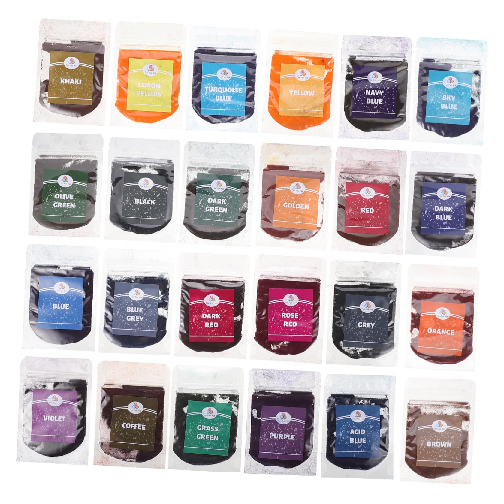 SUPVOX Kit di Polvere per Tintura Tessuti 24 Colori per DIY Tie Dye Pigmenti Sintetici, per Decorazioni Artigianali e Attività e Famiglie