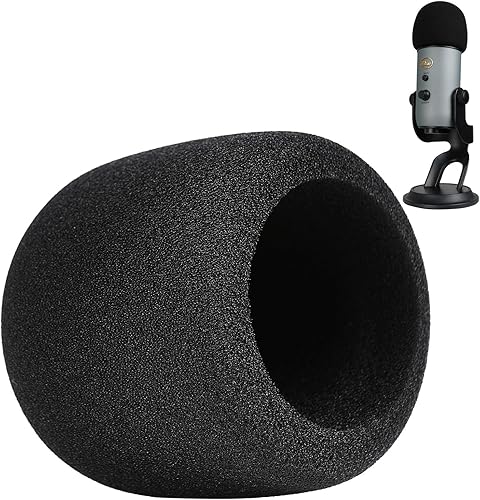 Miniatura 6 de Filtro popparabrisas para micrófonos Blue Yeti y Yeti Pro, funda de micrófono peluda para reducción de ruido ambiental y de viento