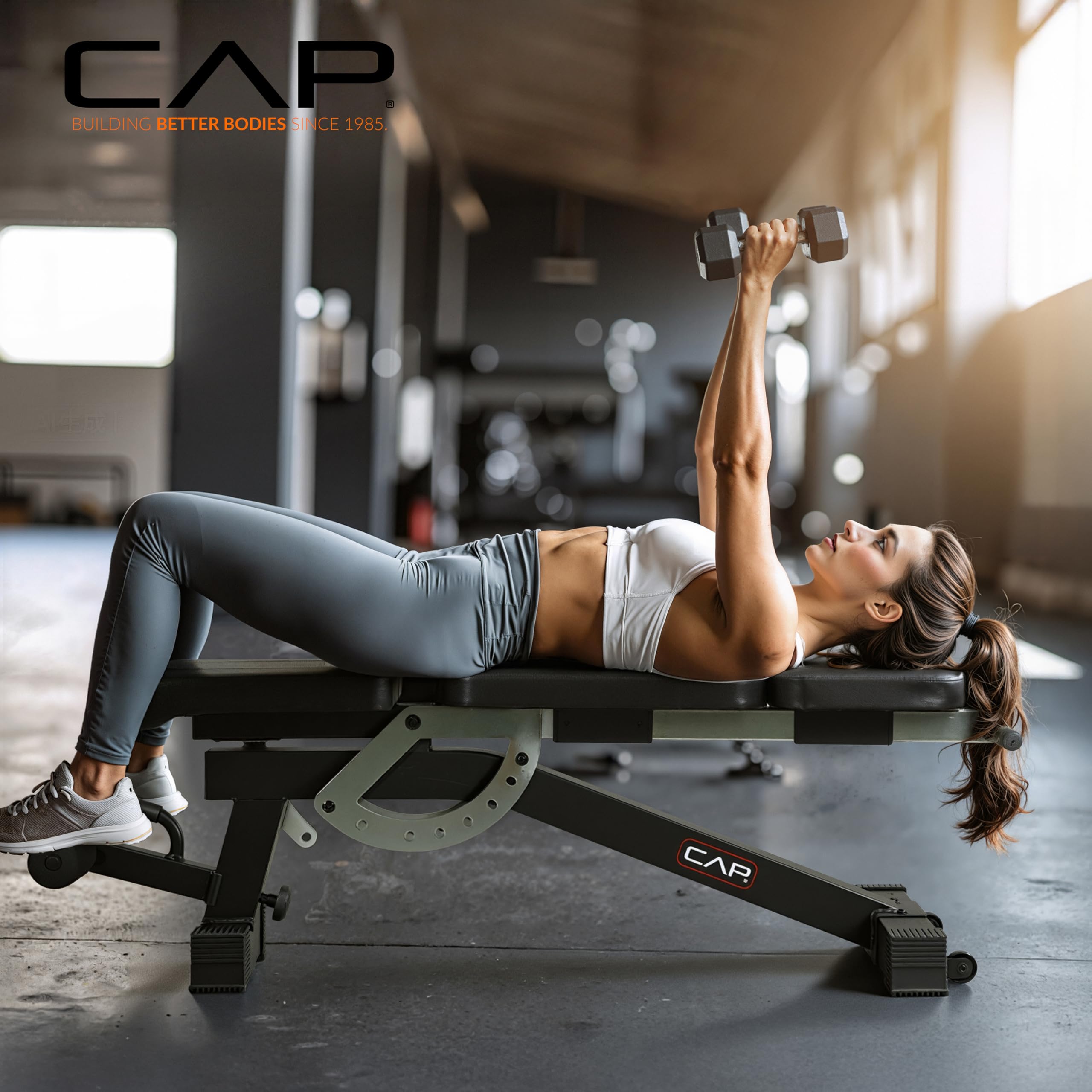 Adjustable Training Utility Weight Bench | Multi-Position Incline Bench with 6 Backrest Adjustments, Leg Anchor, Wheels & 600 LB Capacity | Home Gym Strength Bench