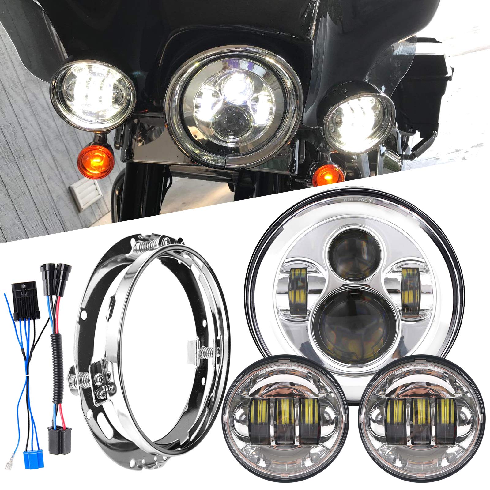 ハーレーダビットソン純正/LEDヘッドライト/7インチ/12万円で購入 