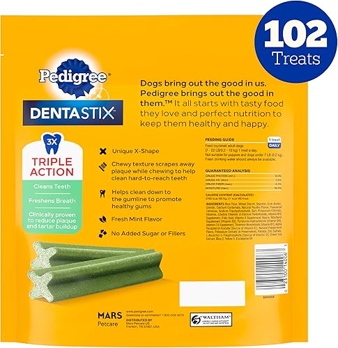 Miniatura 2 de Pedigree DENTASTIX - Golosinas frescas para perros pequeños y medianos 5-40 libras