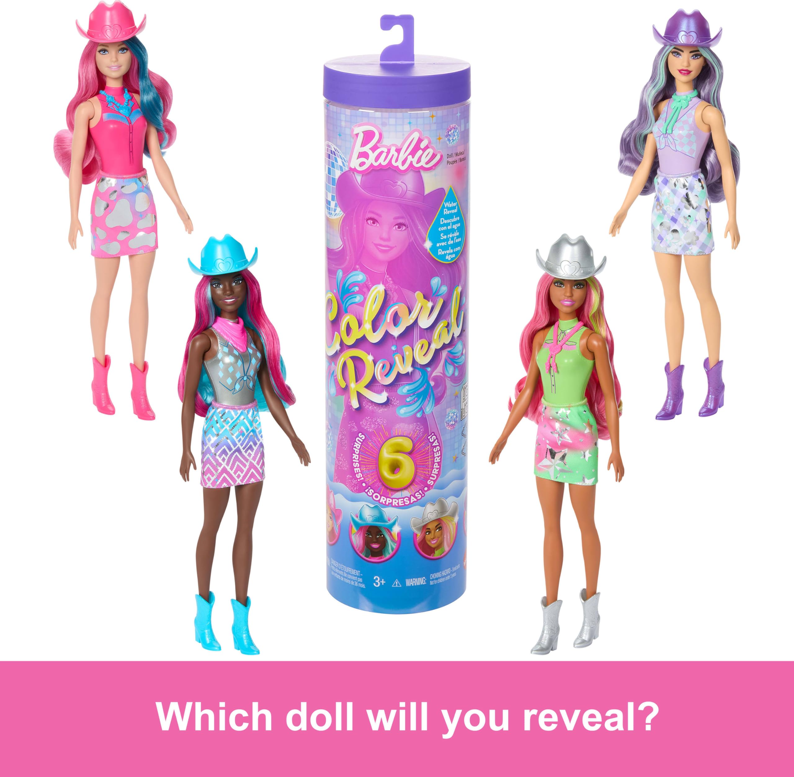 Barbie Color Reveal Fashion Doll & Accessories with 6 Surprises