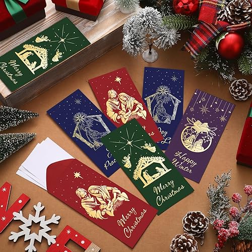 Miniatura 10 de 150 sobres de moneda de Navidad, dinero en efectivo, tarjetas de felicitación, sobres de felicitación de invierno, Navidad, Año Nuevo, sobres de